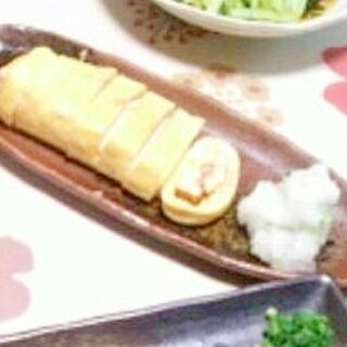 蟹缶で豪華★蟹チーズだし巻卵★